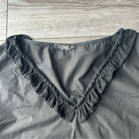 Maryley Black Ruffles Sundress Coverup Dress Made in Italy - Picture 6 of 13